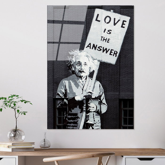 Wallity Cuadro Decorativo de Vidrio Templado Banksy UV-489 45 x 65 cm Wallity Cuadro Decorativo de Vidrio Templado Banksy UV-489 45 x 65 cm